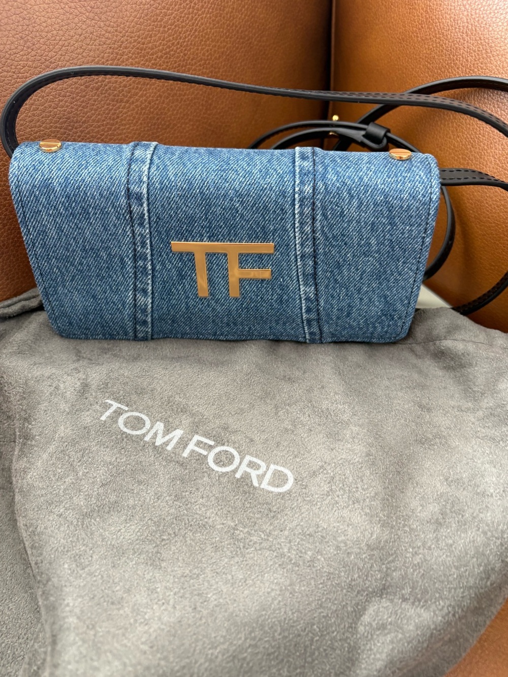 Tom Ford Denim Crossbody Bag